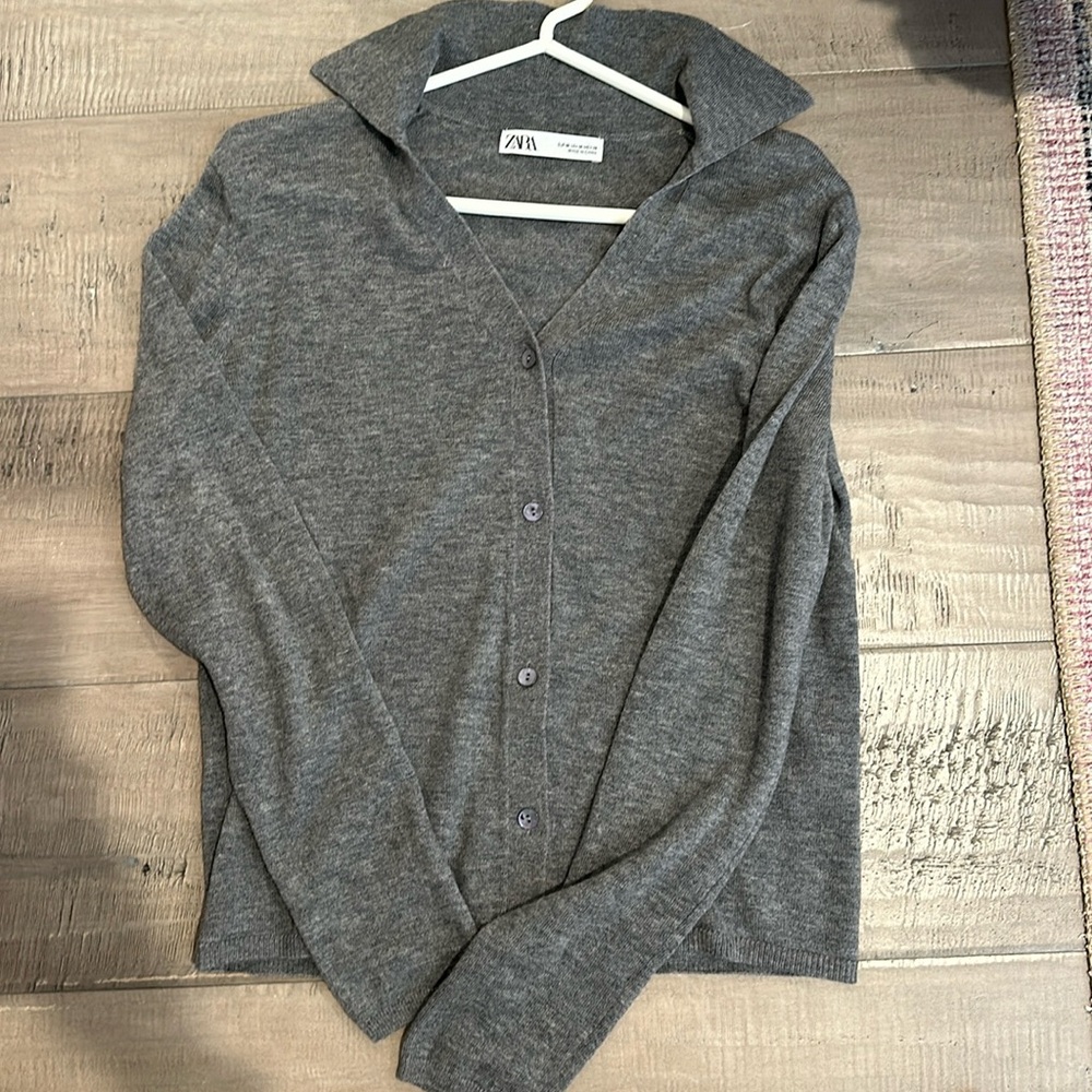 Zara Grey Cardigan or Pullover